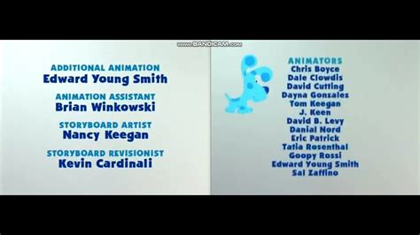 Blue S Clues Credits Closing Credits To Blue S Clues