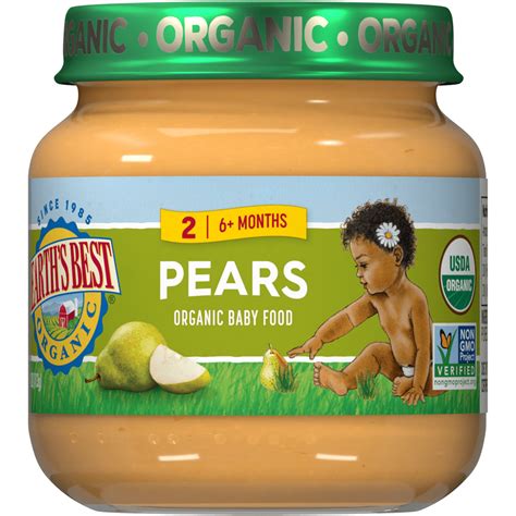 Foods that are grown or processed without pesticides or synthetic fertilizer are considered organic. Pears Stage 2 Jarred Baby Food | Earth's Best Organic
