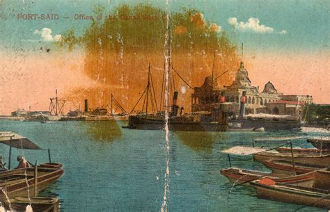 Port Saïd Début Des Années 1920 La Maison Du Canal De Suez Carte Postale Ancienne Et Vue D