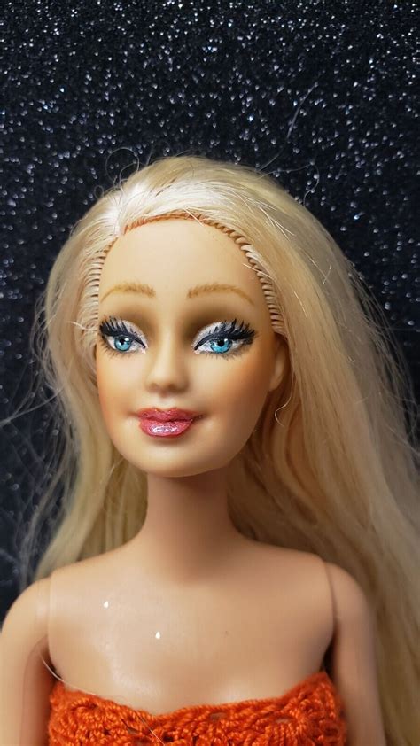Ooak Barbie Doll Repaint Nude Doll To Rebody Long Hair Ebay