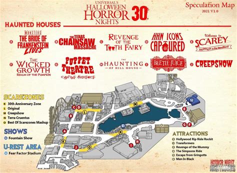 Speculation Map Released For Halloween Horror Nights 30 At Universal