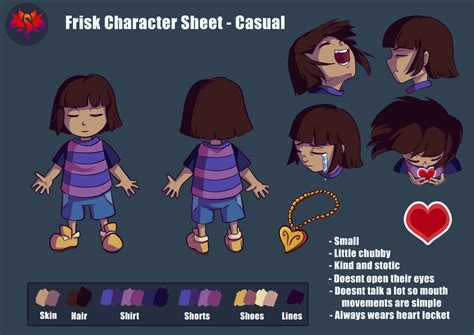 Frisk Character Reference Sheet Love Series By Savaphoenixstudios On