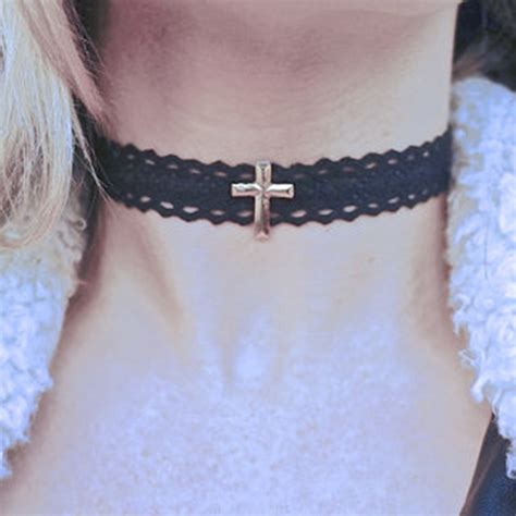 Retro Gothic Plain Black Pu Lacevelvet Choker Necklace Wide Ribbon
