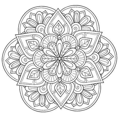 Difficult Mandala Coloring Pages Printable