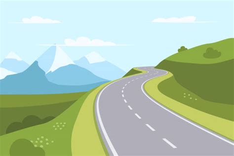 200 Winding Road Mountain Stock Illustrations Royalty Free Vector