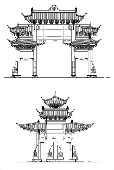 Chinesische Architektur Cad Design Kostenlose Cad Blöcke