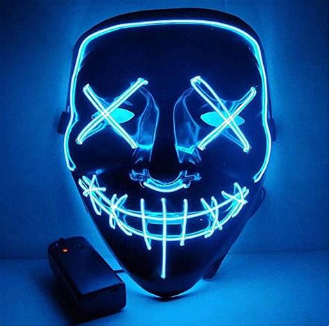 Guimauve Scary Halloween Mask Led Light Up Mask Cosplay
