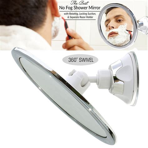 360 Rotation Fogless Suction Cup Shower Shave Make Up Fog Free Mirror Best Fogless Shower