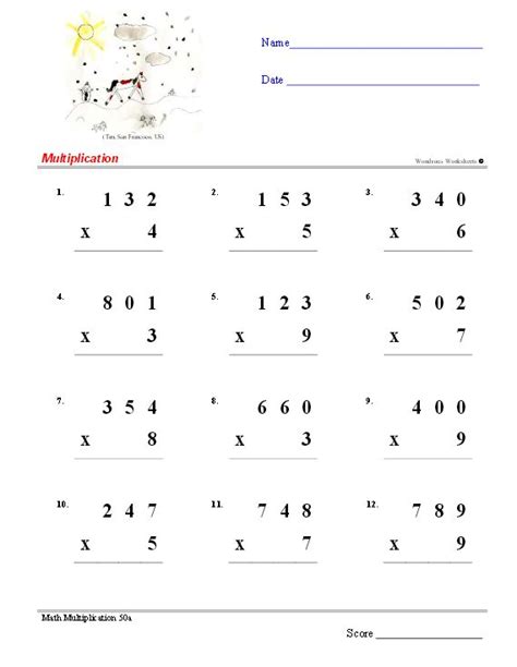 multiplication worksheets math worksheets worksheets multiplication
