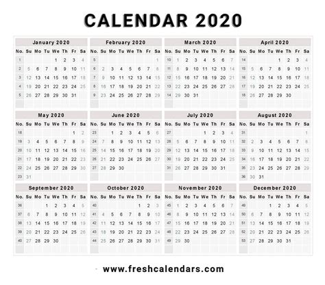 Print Calendar Outlook 2020 Month Calendar Printable