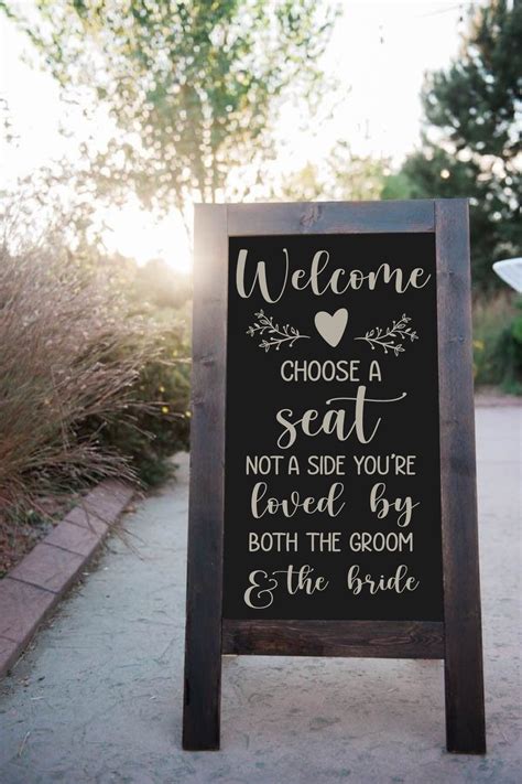 Pick A Seat Not A Side Sign Svg And Png Wedding Sign Custom Etsy