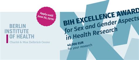 Bih Excellence Award For Sex And Gender Aspects In Health Research