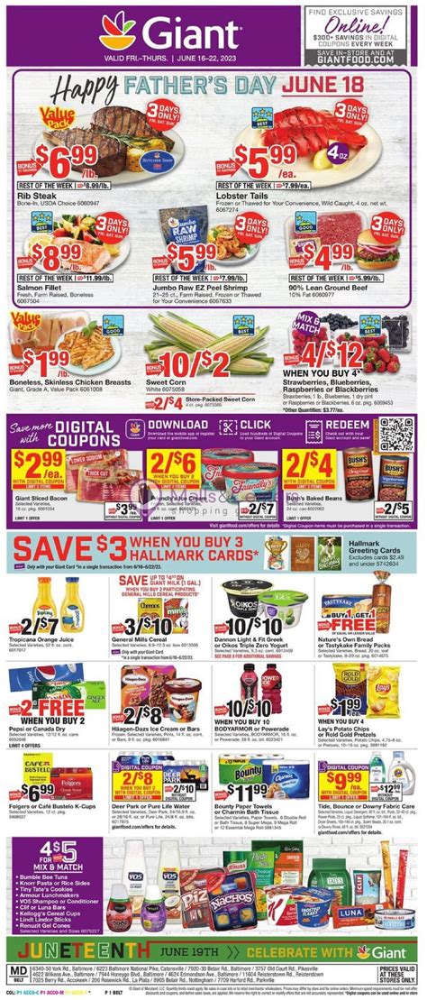 Giant Food Stores Weekly Ad Valid From 06162023 To 06222023