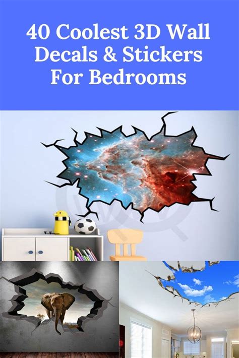 46 Coolest 3d Wall Decals And Stickers For Bedrooms 3d Wall Decals
