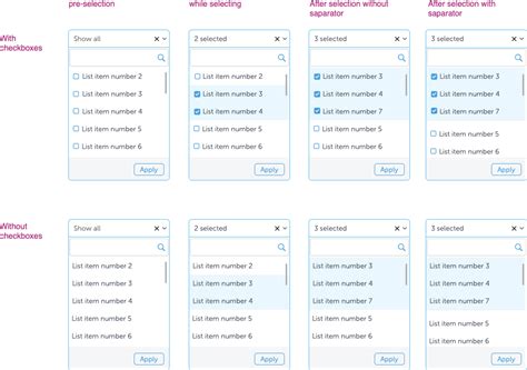 Menu Multi Selection Dropdown With Or Without Checkbox User The Best