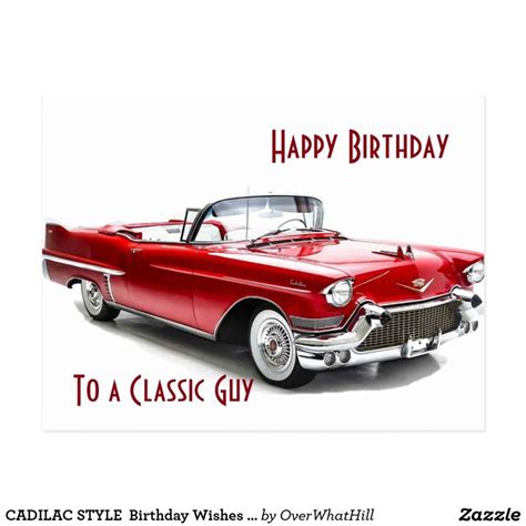 Create Your Own Postcard Zazzle Happy Birthday Wishes For Him