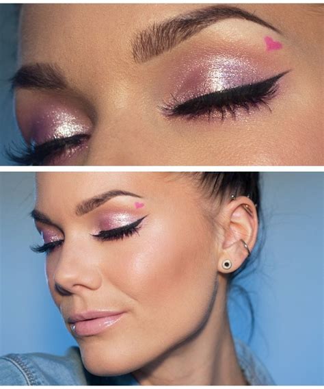 Pink Shimmer Makeup Tutorial Eyeshadow Valentines Makeup Day Makeup