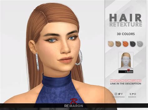 The Sims Resource Esme Hair Retextured By Remaron Sims 4 Hairs
