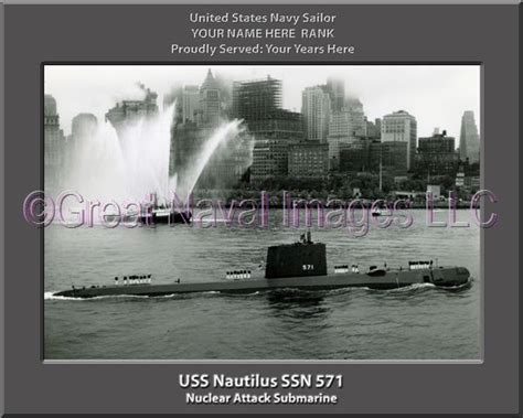 uss nautilus ssn 571 submarine photo ⋆ personalized us navy ship prints on canvas