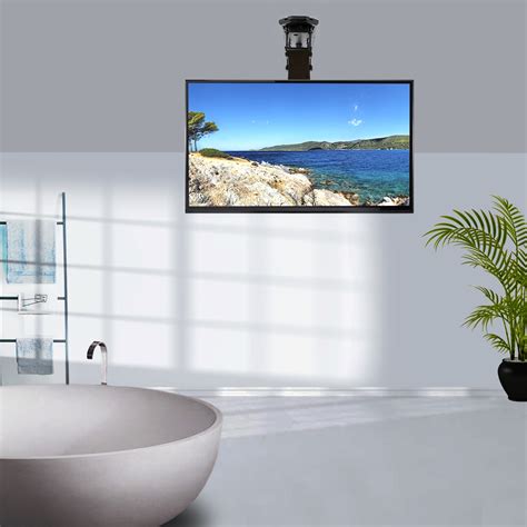 Electric Motorized Flip Down Pitched Roof Ceiling Tv Mount For 32 To