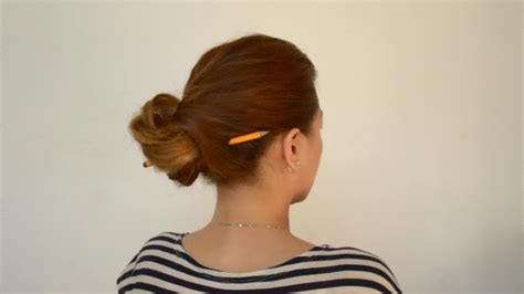 How To Put Your Hair Up With A Pencil 9 Steps With Pictures