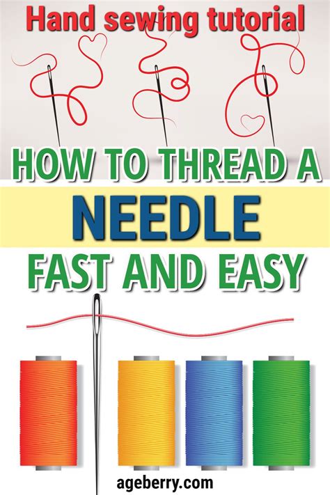 How to thread a needle for hand sewing | Hand sewing, Sewing tutorials, Sewing leather