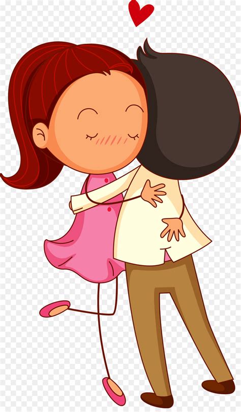Hug Cartoon Drawing Illustration Couple Hugging Png Download 2244