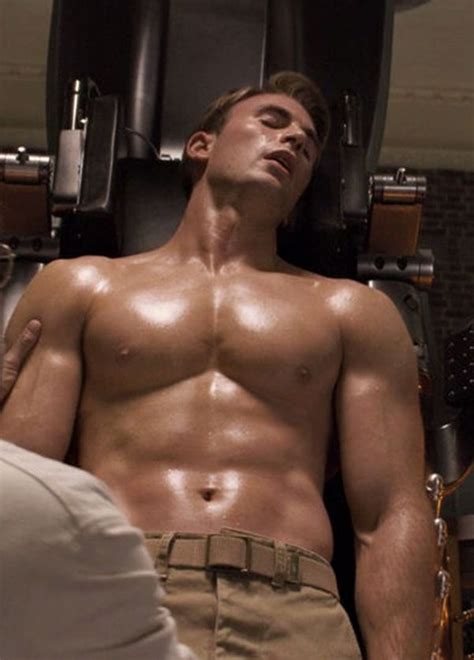 Chris Evans Shirtless And Buff For ‘captain America Oh