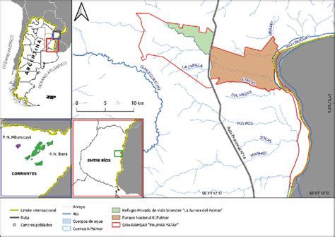 Mapas De Los Parques Nacionales De La Mesopotamia Argentina Con