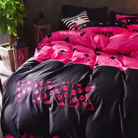 Victorias Secret Pink Embroidery Egyptian Cotton Bedding Set Model 3