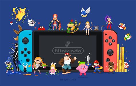 My Pixel Art Tribute To The Nintendo Switch R Pixelart