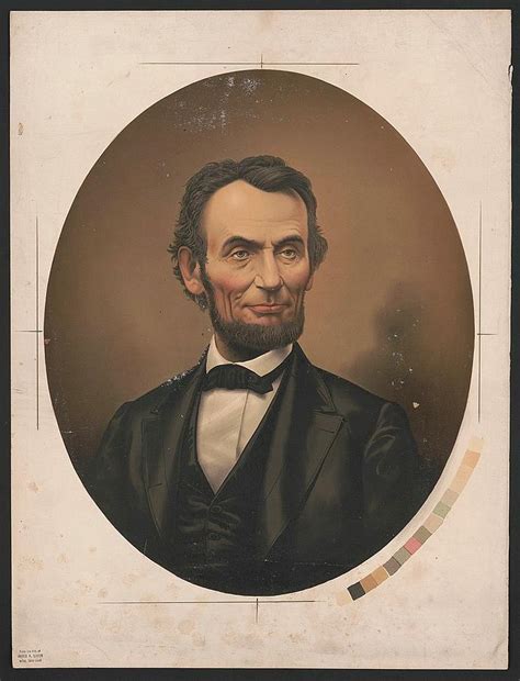 Abraham Lincoln Head And Shoulders Portrait Facing Front In Oval