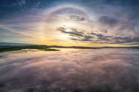 From a scientific perspective, a circular rainbow, a halo, is a type of optical phenomenon, forming a circle 22° around the sun. 22° Solar Sun Halo - Circular Rainbow | Strabane, County ...