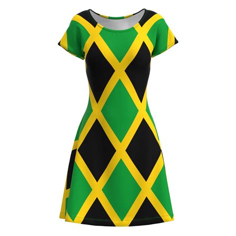 Jamaica Diamonds Short Sleeve Dress Eightythree Xyz Clothing