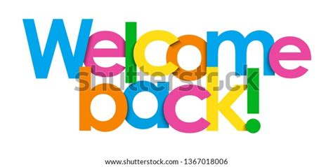 Welcome Back Colorful Typography Banner Stock Vector Royalty Free