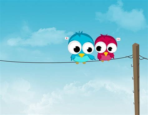 Love Birds Birds Cute Cartoon Love Hd Wallpaper Peakpx