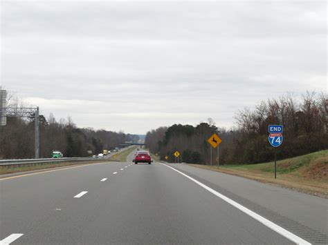 North Carolina Interstate 74 Eastbound Cross Country Roads