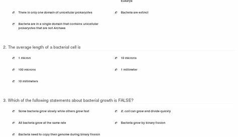 Quiz Worksheet Characteristics Of Bacteria Study — db-excel.com