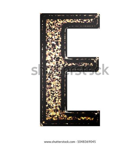Glitter Gold Style Uppercase Capital Letter Stock Illustration 1048369045