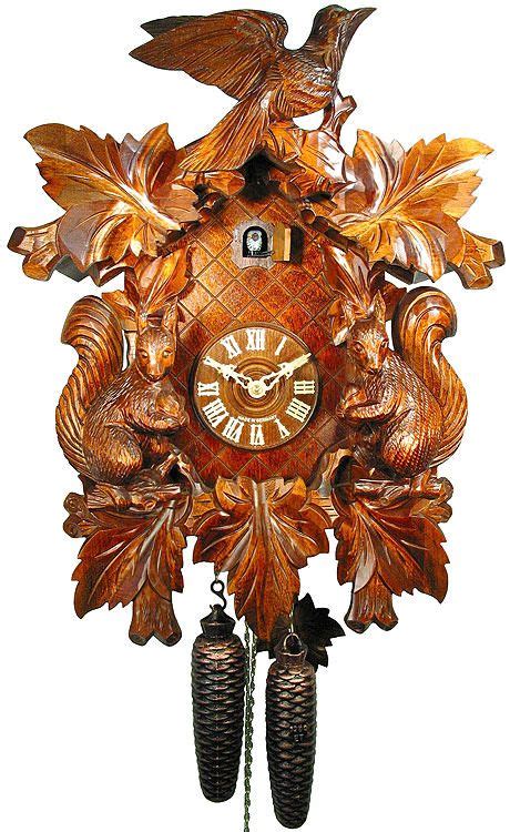 Cuckoo Clock 8 Day Movement Carved Style 48cm By August Schwer