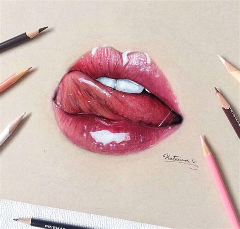 Lippencilcolors Lips Drawing Prismacolor Art Color Pencil Art
