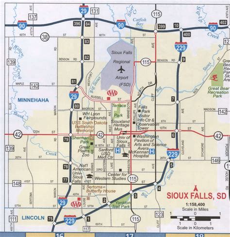 Prints Wall Décor Sioux Falls City Map Sioux Falls Art Custom Map Sioux