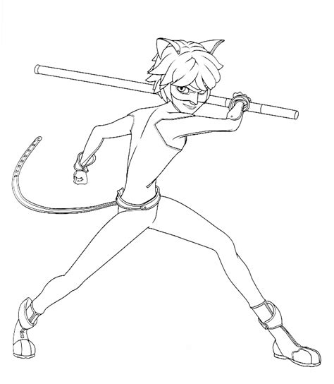 Miraculous Ladybug New Coloring Pages Cat Noir Ladybug Coloring Page Sexiz Pix