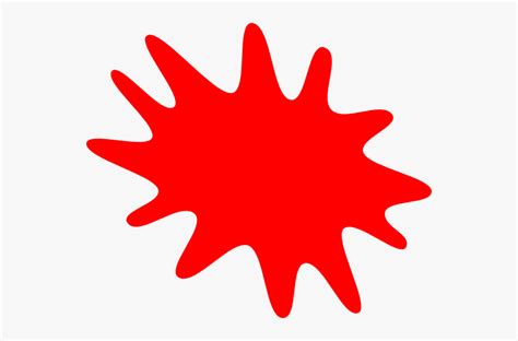 Red Paint Splatter Svg Clip Arts Splash Clip Art Free Transparent