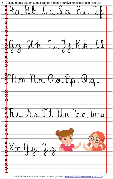 Atividades Para Educadores Letra Cursiva Alfabeto Maiúsculo E Minúsculo