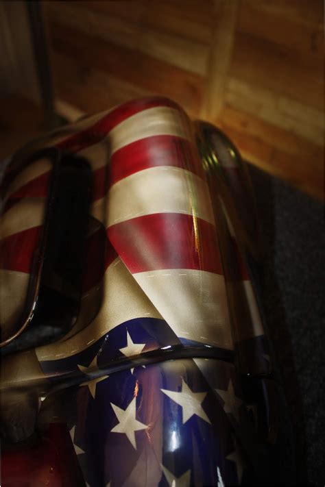 Online Motorcycle Paint Shop Custom Paint Airbrushed American Flag