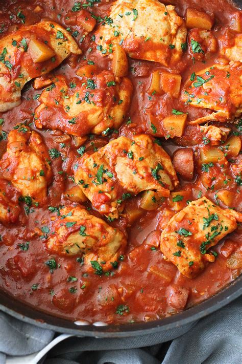 Chicken is by far one of the best loved meats in america, namely for its versatility and easy flavor. One-Pot Curry Tomato Chicken & Potatoes - Cookin Canuck