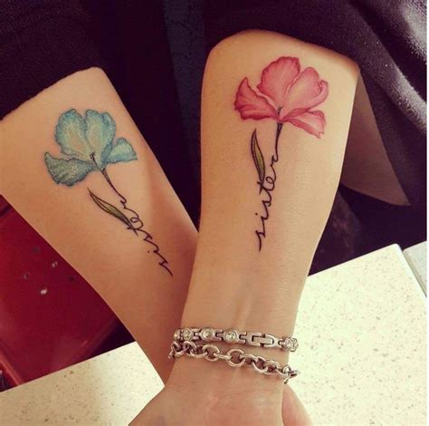 Sister Flower Tattoo Sister Tattoos Feather Tattoos Tattoos For