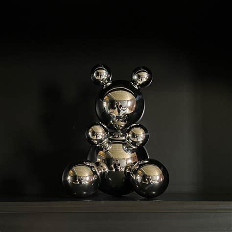 Irena Tone Middle Stainless Steel Bear Michael Sculpture