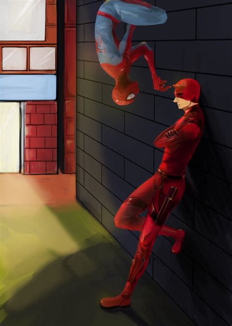 Daredevil And Spider Man By Milkisall On Deviantart Spiderman
